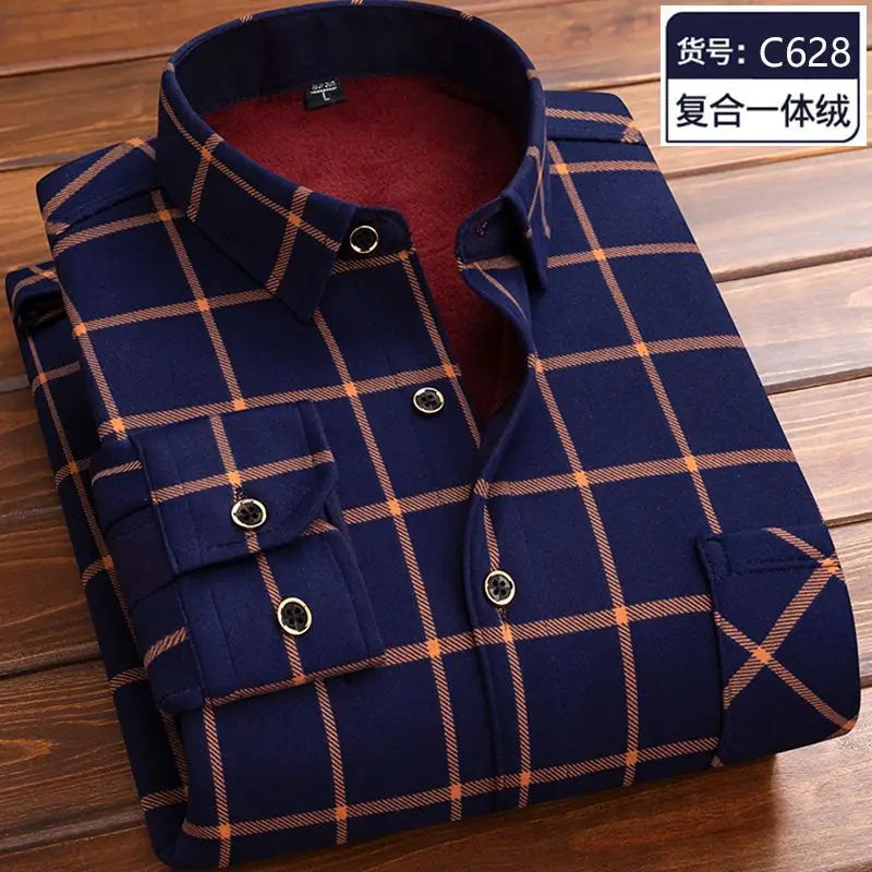Fleece Plaid Thermal Shirt Jacket