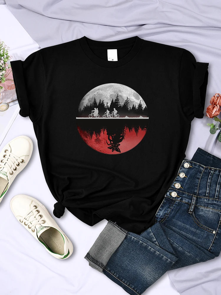 Streetwear Cartoon Print Women Tee