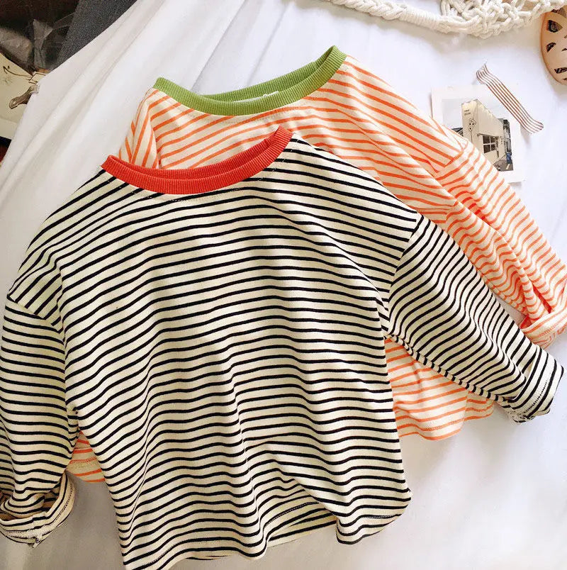 Striped Long Sleeve Baby Tee