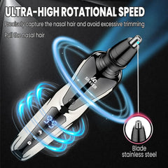 Rechargeable Electric Shaver for Men All in One Trimmer Set with Nose Trimmer Sideburns Trimmer Face Cleaning Brush