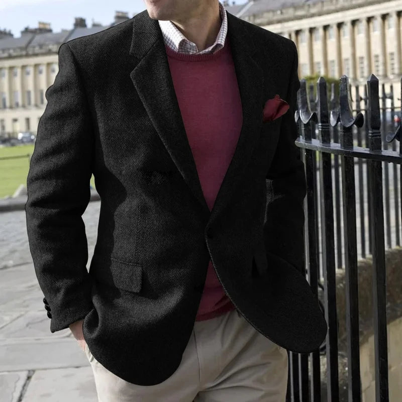 Vintage Herringbone Suit Jacket