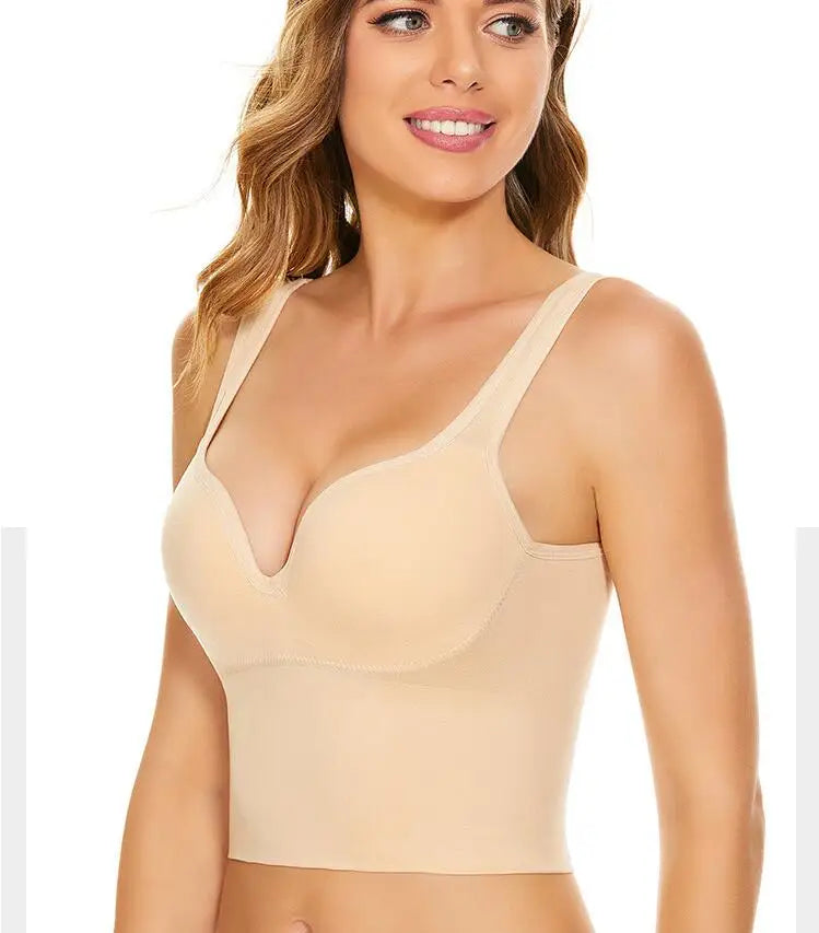 Sexy Sports Bra Beauty Back Push Up Bras Big Backless Straps Soft Support Lingerie For Women Underwear