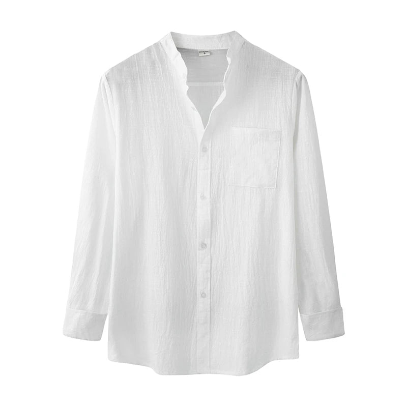 Button Mock Neck Long Sleeve Top