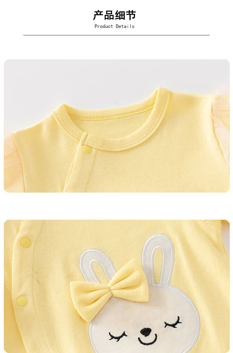 Sweet Striped Baby Girl Romper