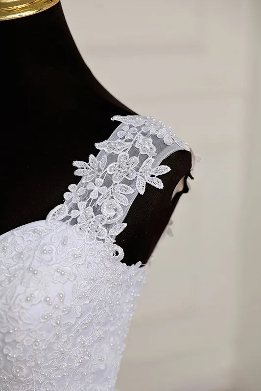 Sleeveless Wedding Dresses Classic Sweetheart Vestido De Noiva Luxury Lace Bridal Ball Gown Formal Robe De Mariee Customized