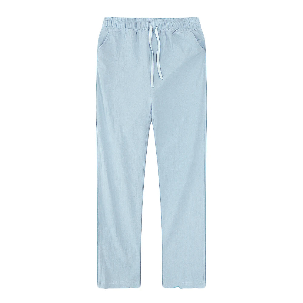Cotton Linen Casual Straight Pants