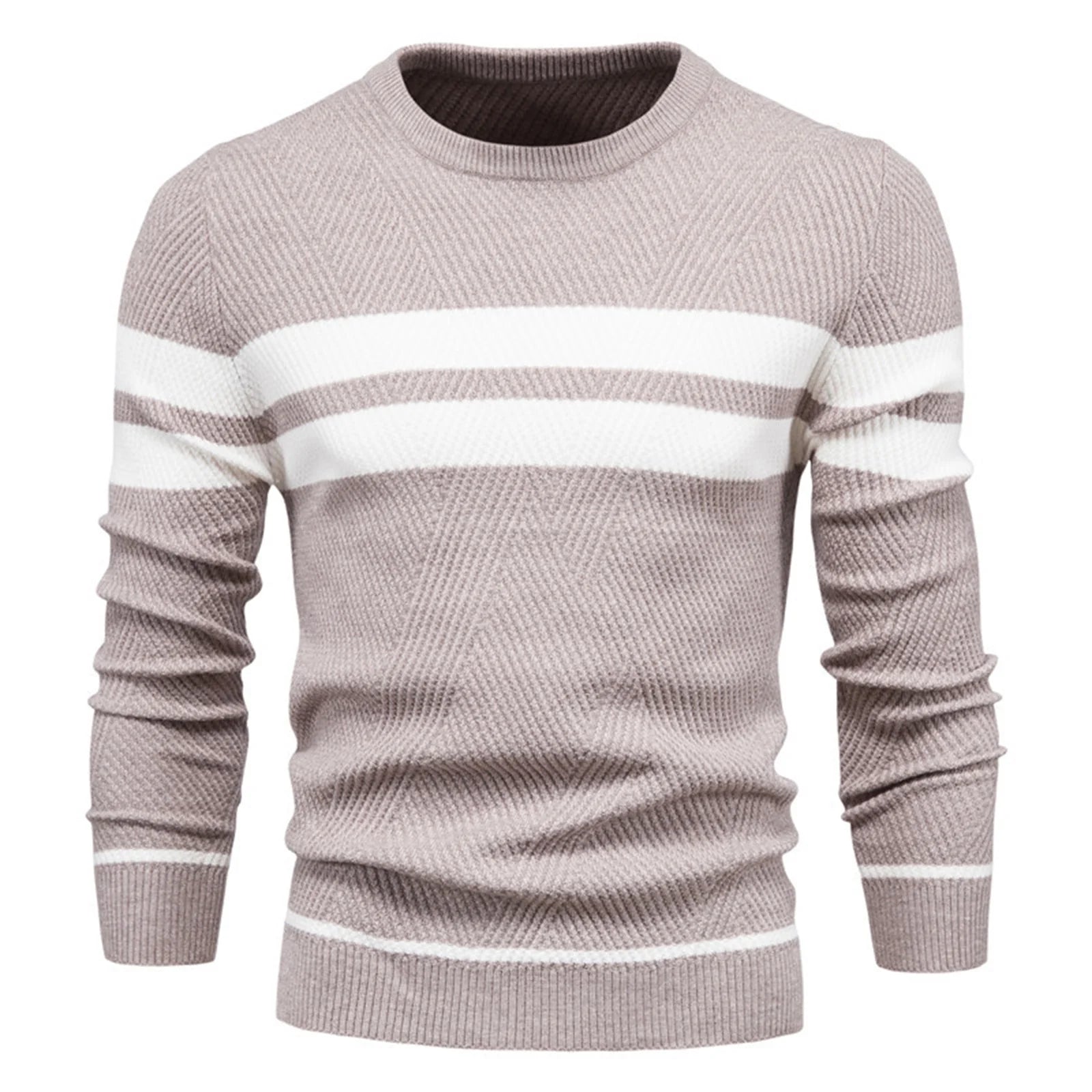 Slim Striped Knit Pullover