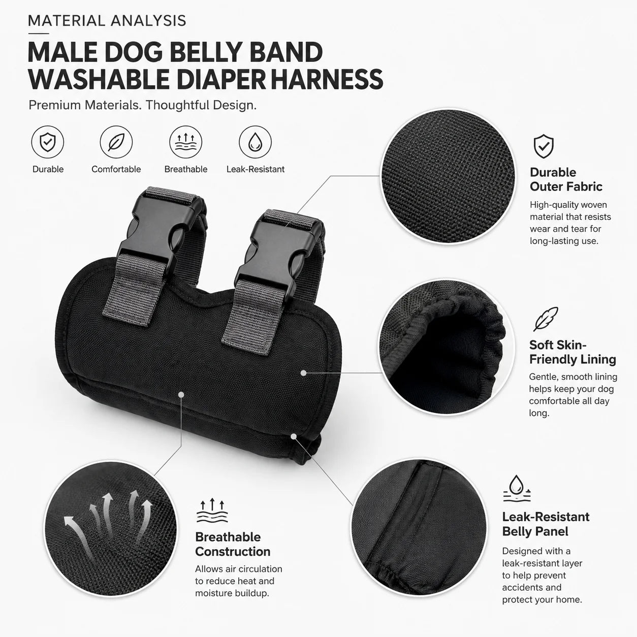 Pet Physiological Pants Outdoor Anti Harassment Safety Pants Comfortable Breathable Teddy Golden Retriever Male Dog Universal