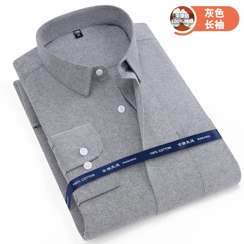 Oversized Cotton Oxford Business Shirt