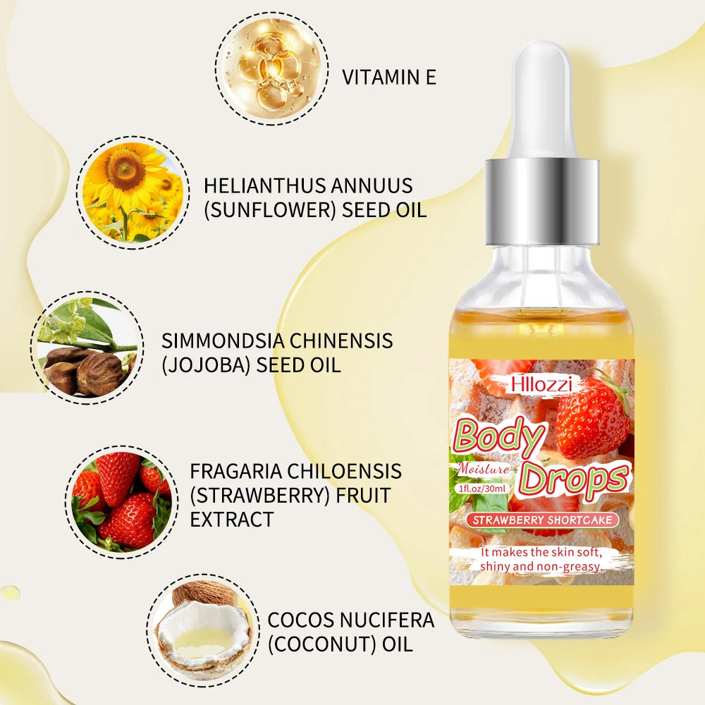 Body Glaze & Body Oil Combination Various Flavors Non-greasy Hydrating and Moisturizing Body Lotion Massage