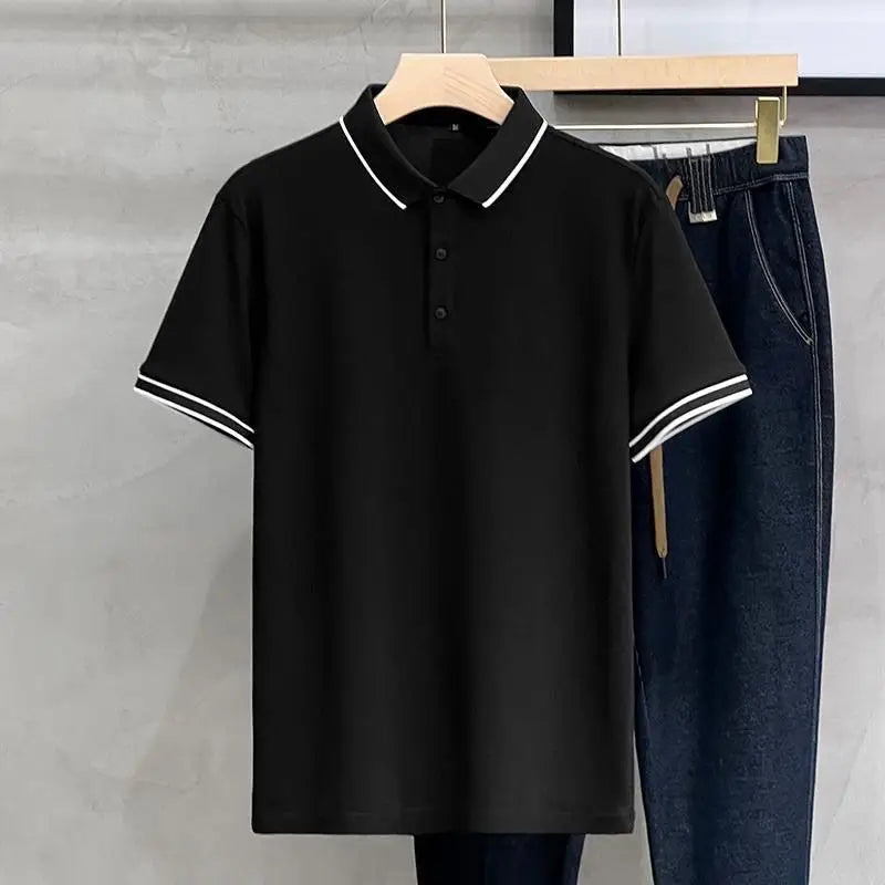 Classic Solid Summer Polo Shirt