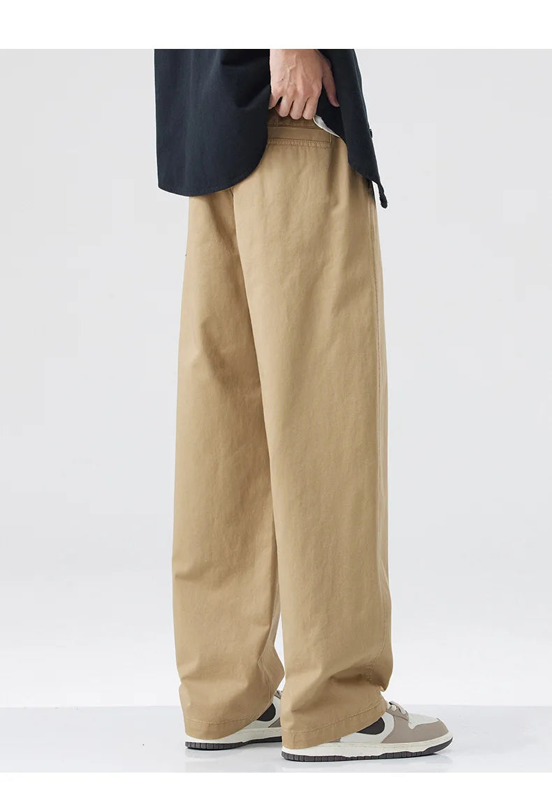 Retro Cotton Straight Casual Pants