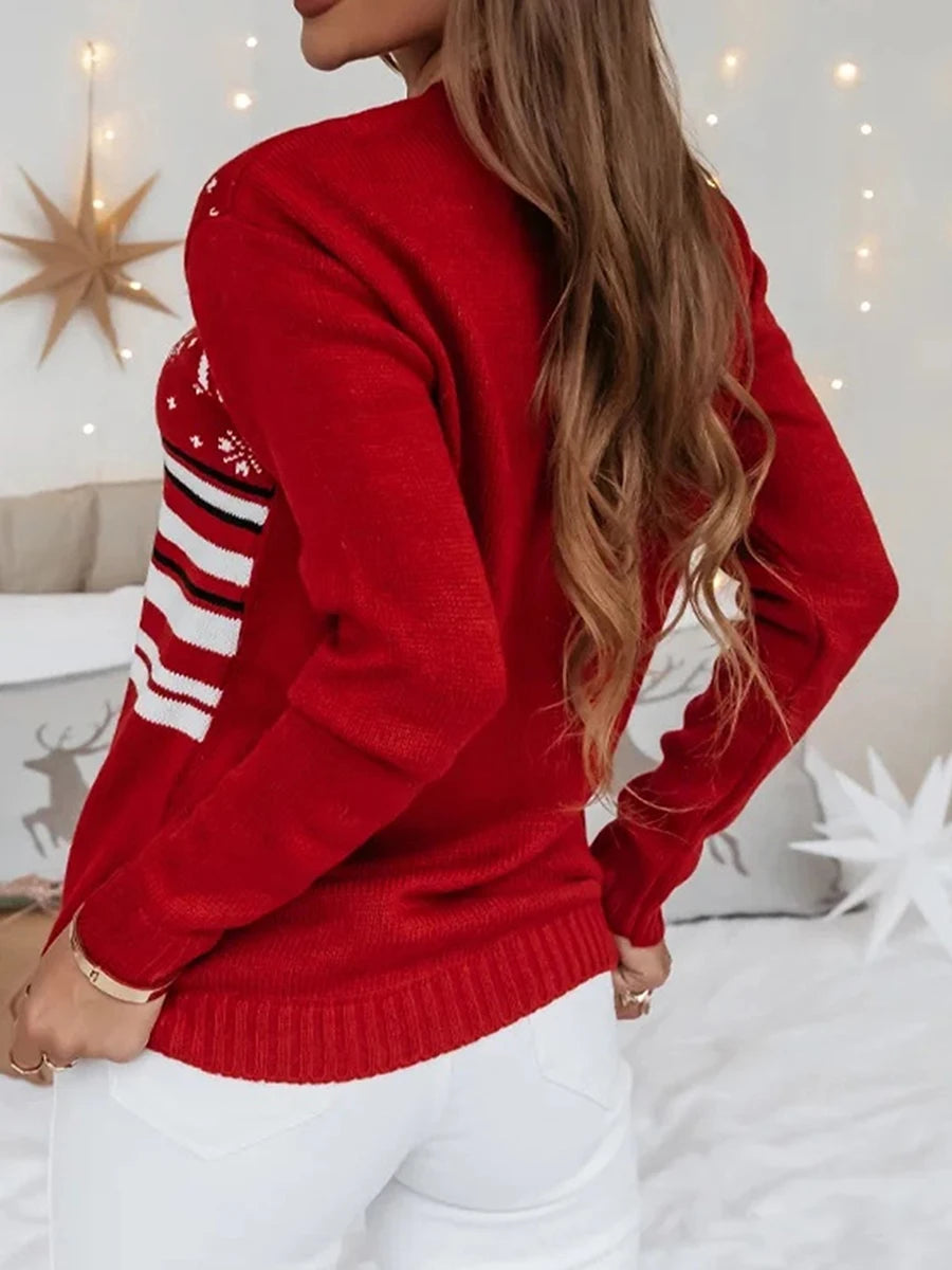 Snowflake Knit Christmas Pullover
