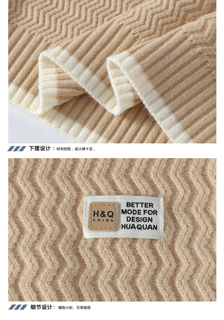 Men Casual Comfortable Warm Sweaters men round neck  Solid knitwear Men's High-Quality Fashion Trend Sweater 2025 Autumn/Winter