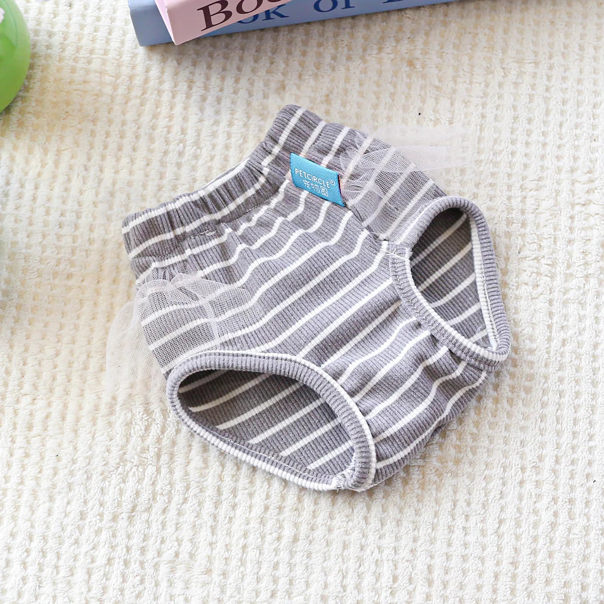 Striped Cotton Puppy Panties Set