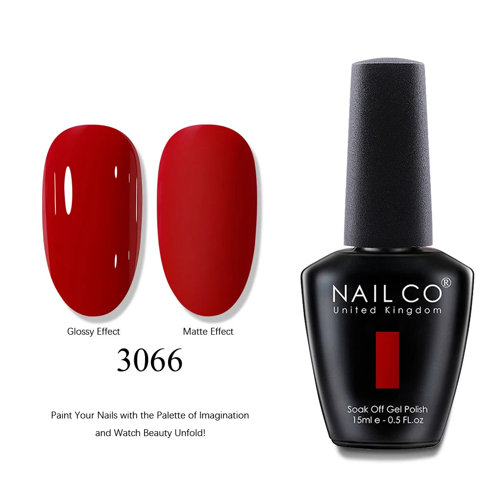 NAILCO 2025 Hot 15ML Gel Nail Polish Nails Semi-permanent UV Varnish High Quality Glass Bottle Nail Art Polish For Manicure