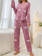 Cloud Print Lounge Pajama Set