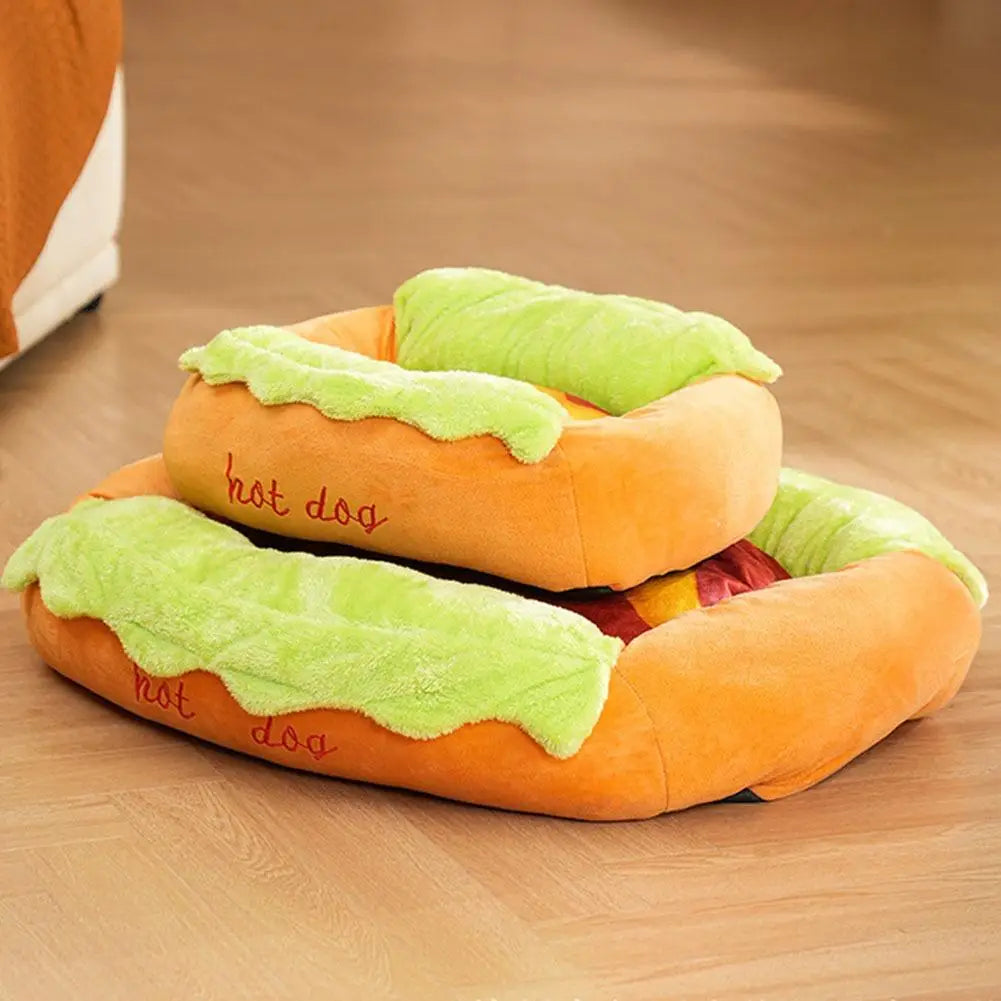 2026 New Hot Dog Pet Bed For Dachshund Cats Puppies Small Pets Plush Removable Washable Pet Beds Soft Corduroy Non-Slip Bottom