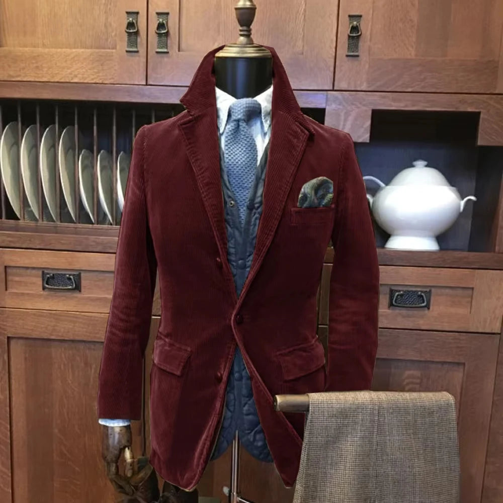 Corduroy Casual Suit Jacket