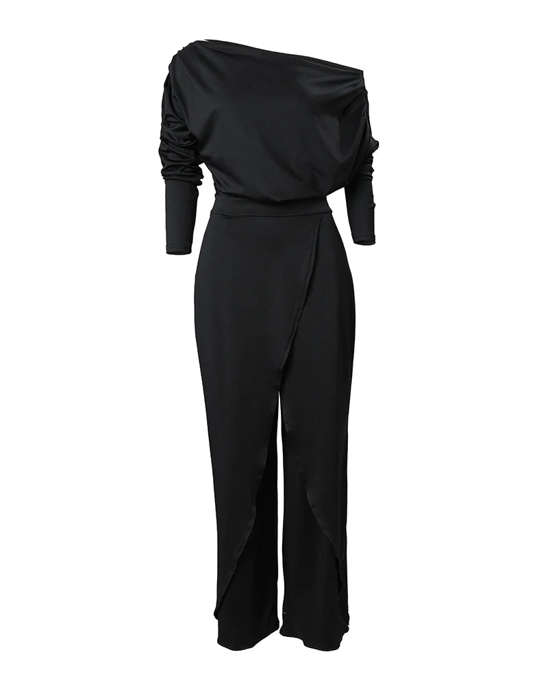 Elegant Office Wide Leg Jumpsuit