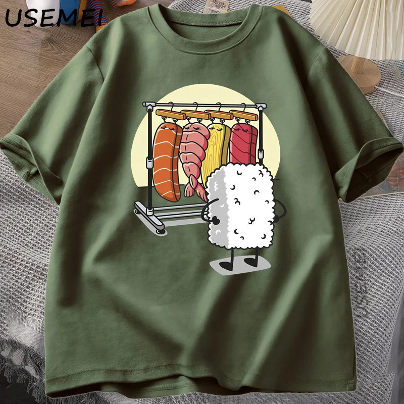 Unisex Graphic Sushi Print Tee