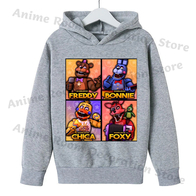 Kids Cartoon Sporty Pullover Hoodie