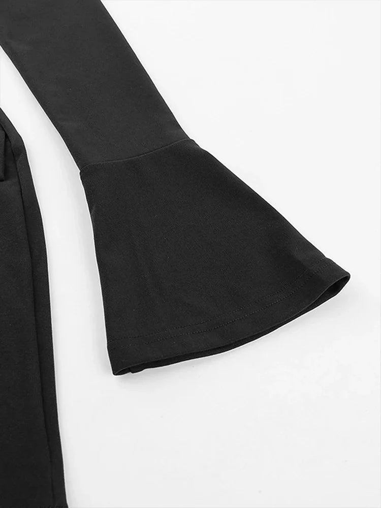 Elegant Black Bodycon Mini Dress