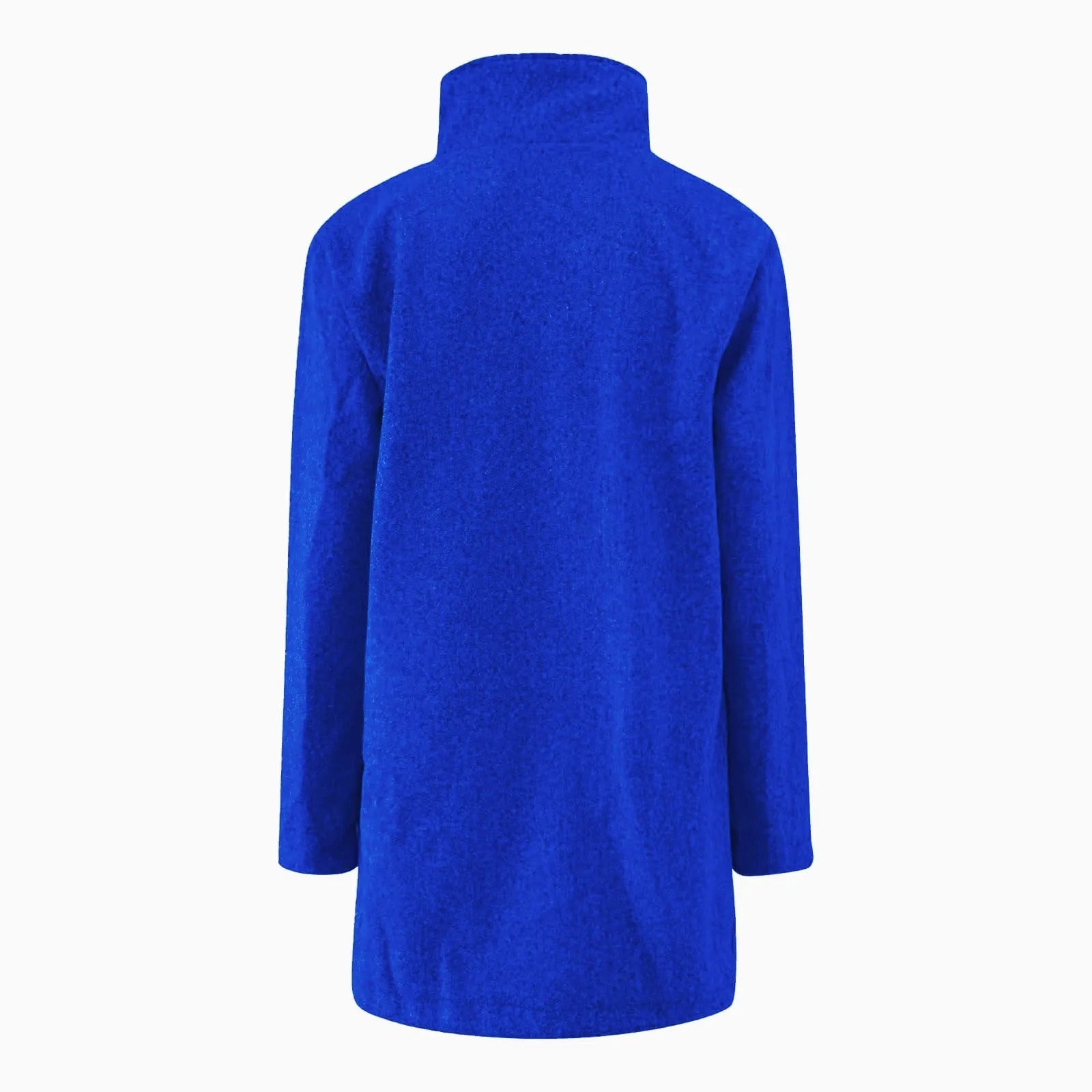 Womens Wool Cardigan Coats With Pockets Ladies Lapel Long Jacket Coat Fashion Solid Casual Winter Jackets for Women Plus Coat
