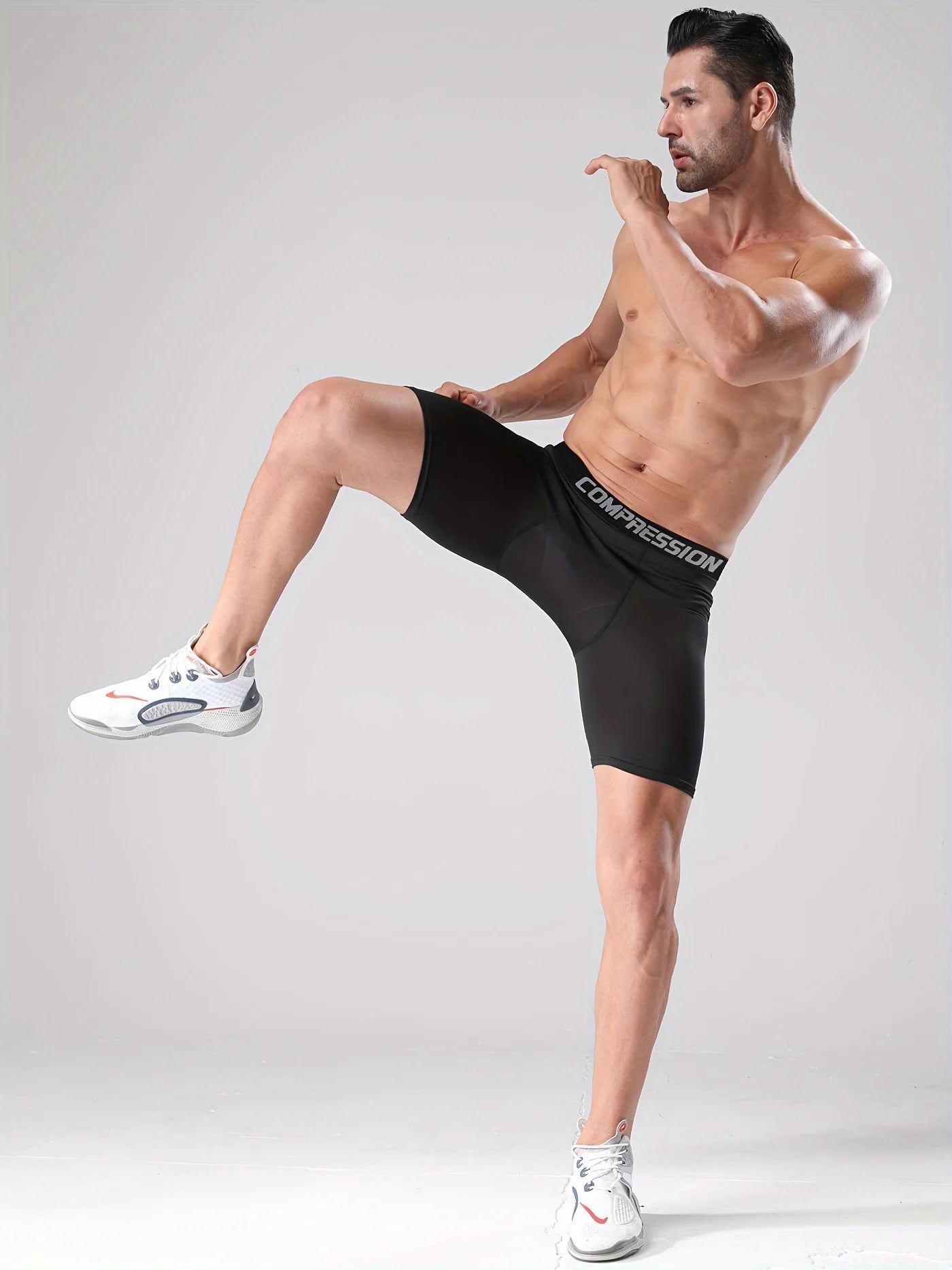 Men Compression Sports Boxer Briefs