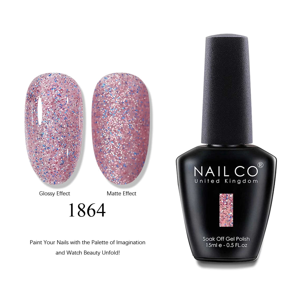 NAILCO 2025 Hot 15ML Gel Nail Polish Nails Semi-permanent UV Varnish High Quality Glass Bottle Nail Art Polish For Manicure
