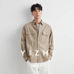 Vintage Cotton Workwear Shirt Men