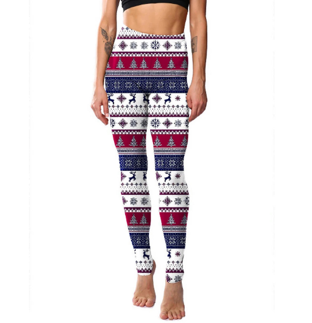 Christmas Leggings  Fashion Milu Deer Printing Festival Ultra Soft Brushed Pants Ankle Length Black Deals