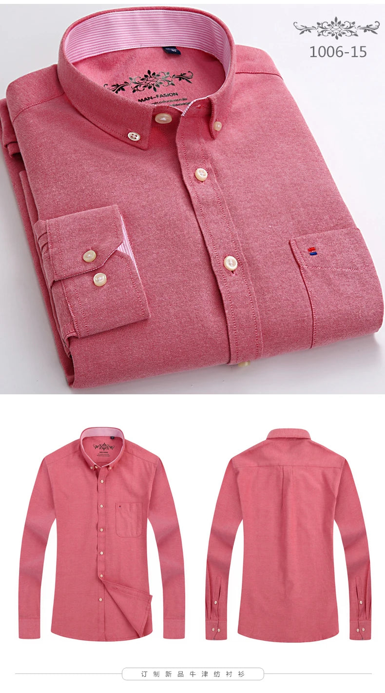 Slim Striped Office Shirt Men