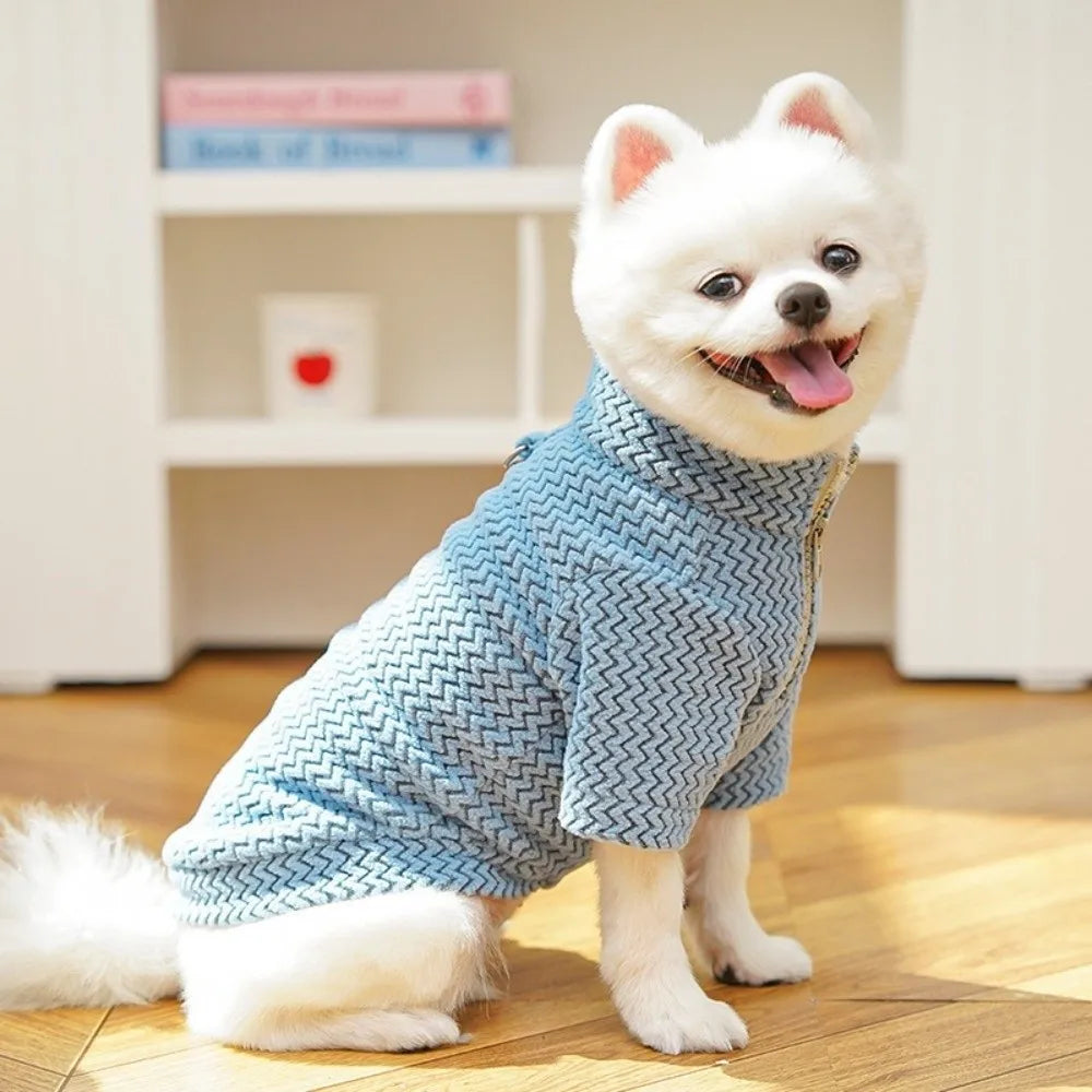 Zipper Ripple Pet Pullover Hoodie