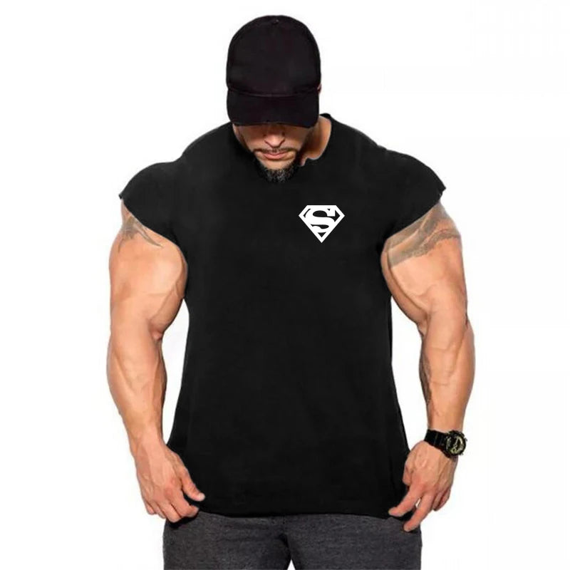 Mens Tank Tops Shirt Gym Tank Top Fitness Clothing Vest Sleeveless Cotton Man Canotte Bodybuilding Ropa Hombre Man Clothes Wear