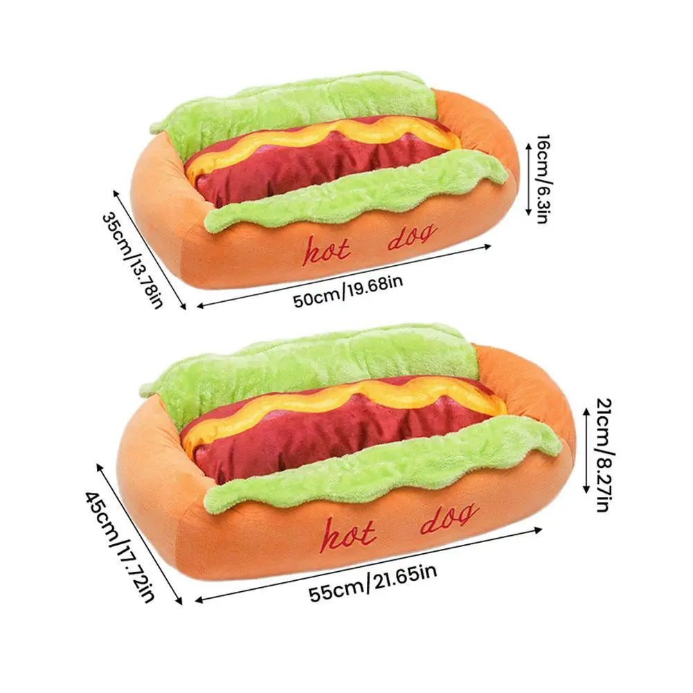2026 New Hot Dog Pet Bed For Dachshund Cats Puppies Small Pets Plush Removable Washable Pet Beds Soft Corduroy Non-Slip Bottom