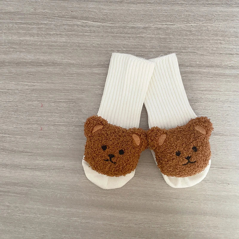Cartoon Bear Infant Knit Socks