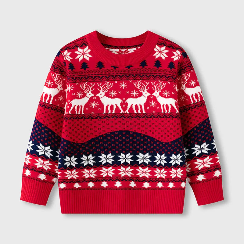 Winter Cartoon Knit Kids Pullover Sweater