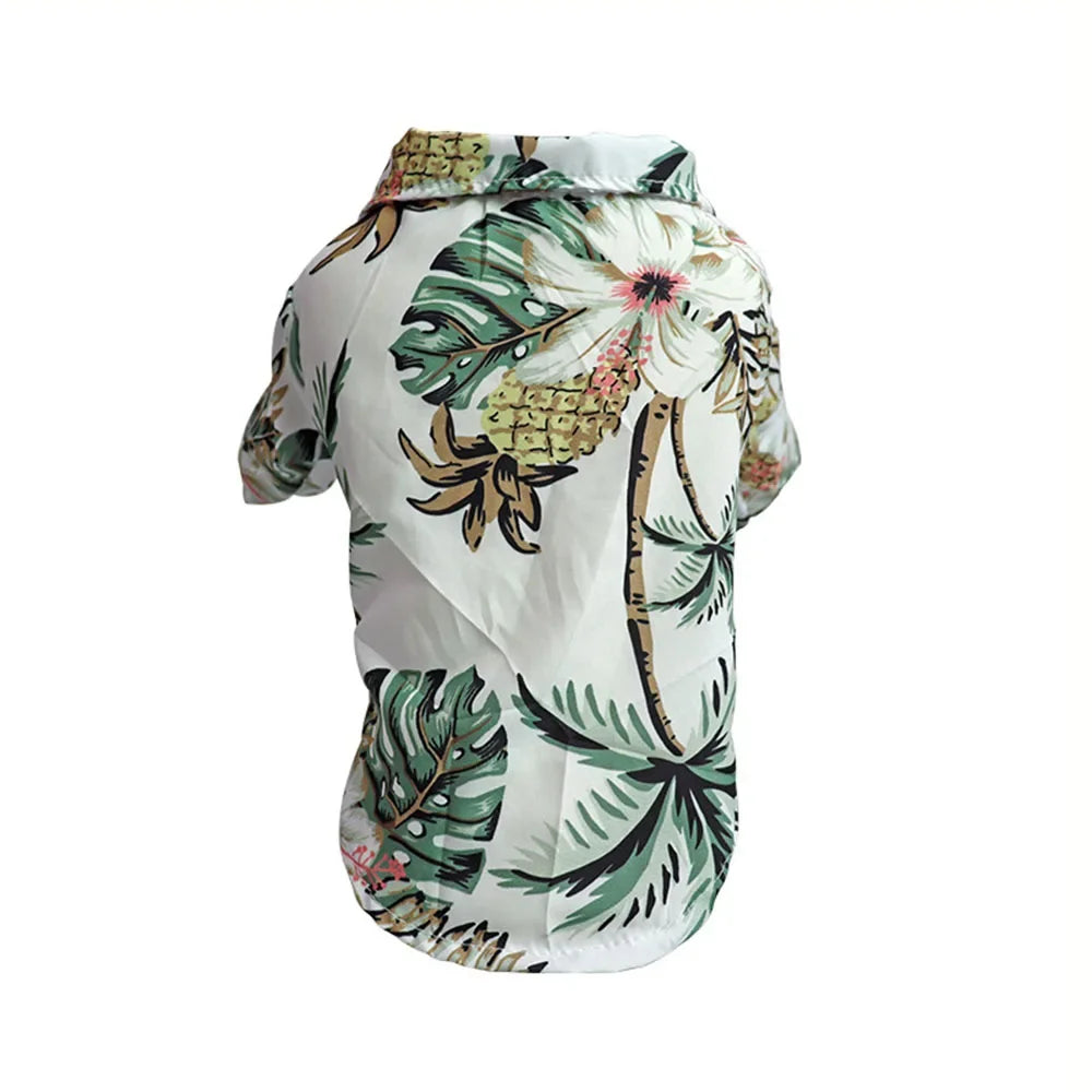 Hawaiian Print Breathable Dog Shirt