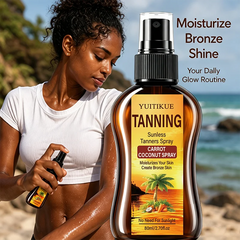 Portable Hydrating Self Tanning Mist Lightweight Fast Absorb Body Spray Create Soft Bronze Complexion For All Skin Tones