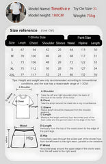 men's sports suit summer fashion street short sleeved sports suit trendyprinted pattern embellishmentThree colors to choose from