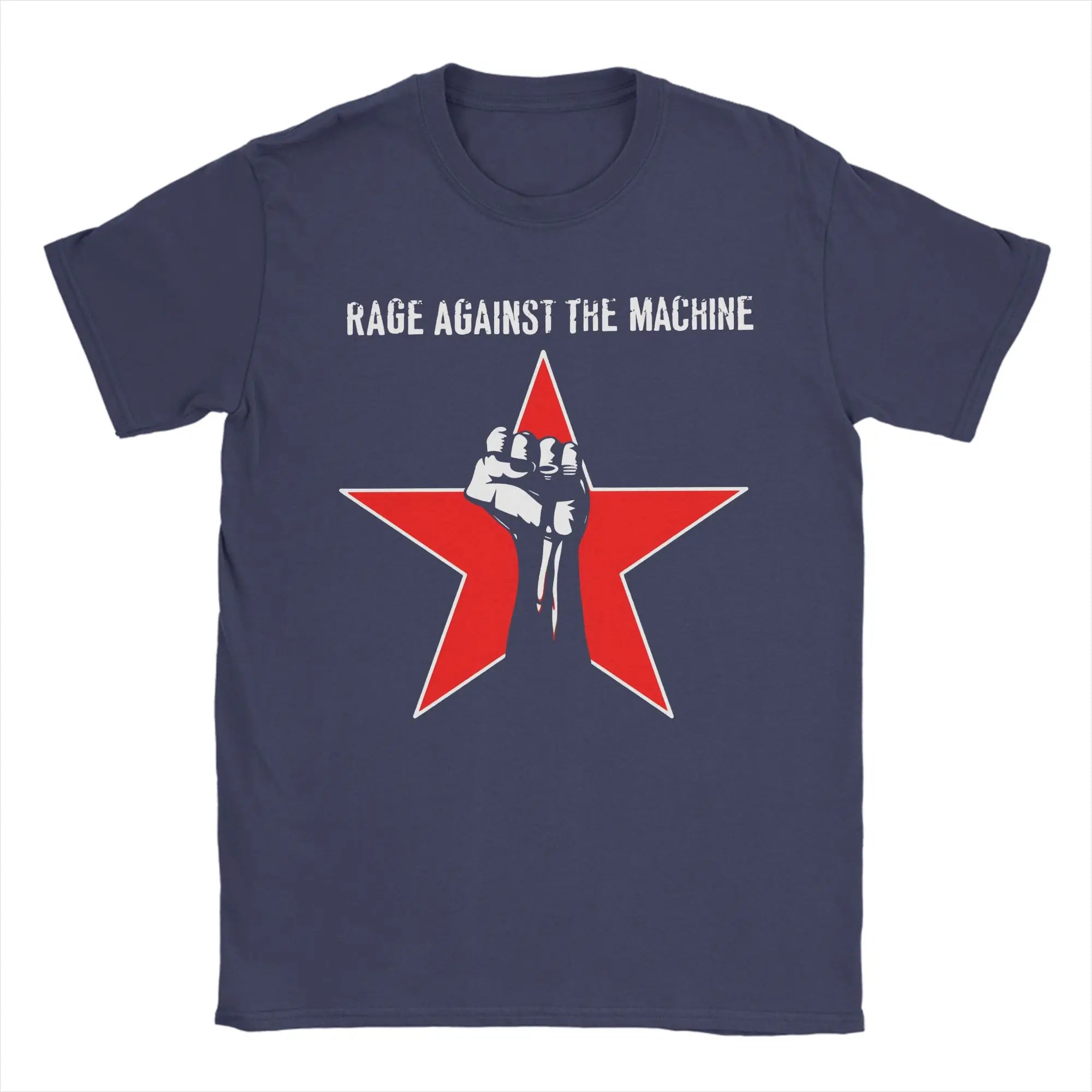 Rage Against the Machine T Shirts for Men 100% Cotton Unique T-Shirt Round Neck  Tee Shirt Short Sleeve Clothes Big Size