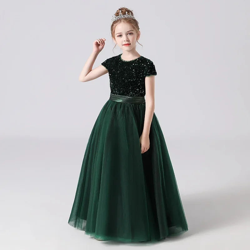 Classic Girls Chiffon Ball Gown