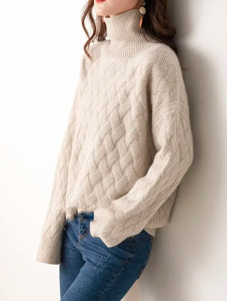 Oversized Turtleneck Winter Knit Sweater