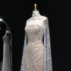 Sharon Said 2026 Luxury Evening Party Gowns Women' s Wedding Prom Dresses with Flowing Sleeves Elegant Mermaid SS663 Customized
