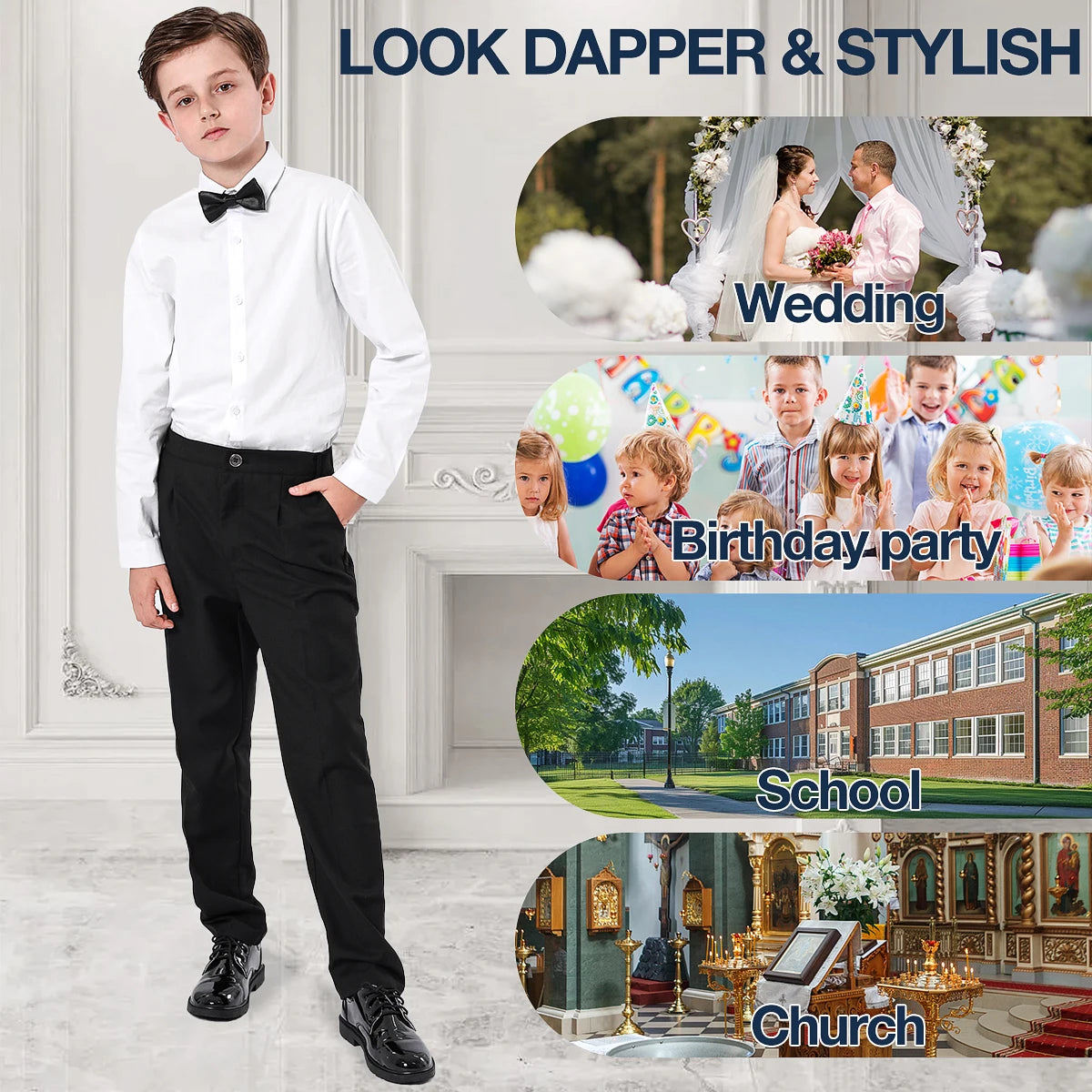 Formal Boys School Dress Shirt