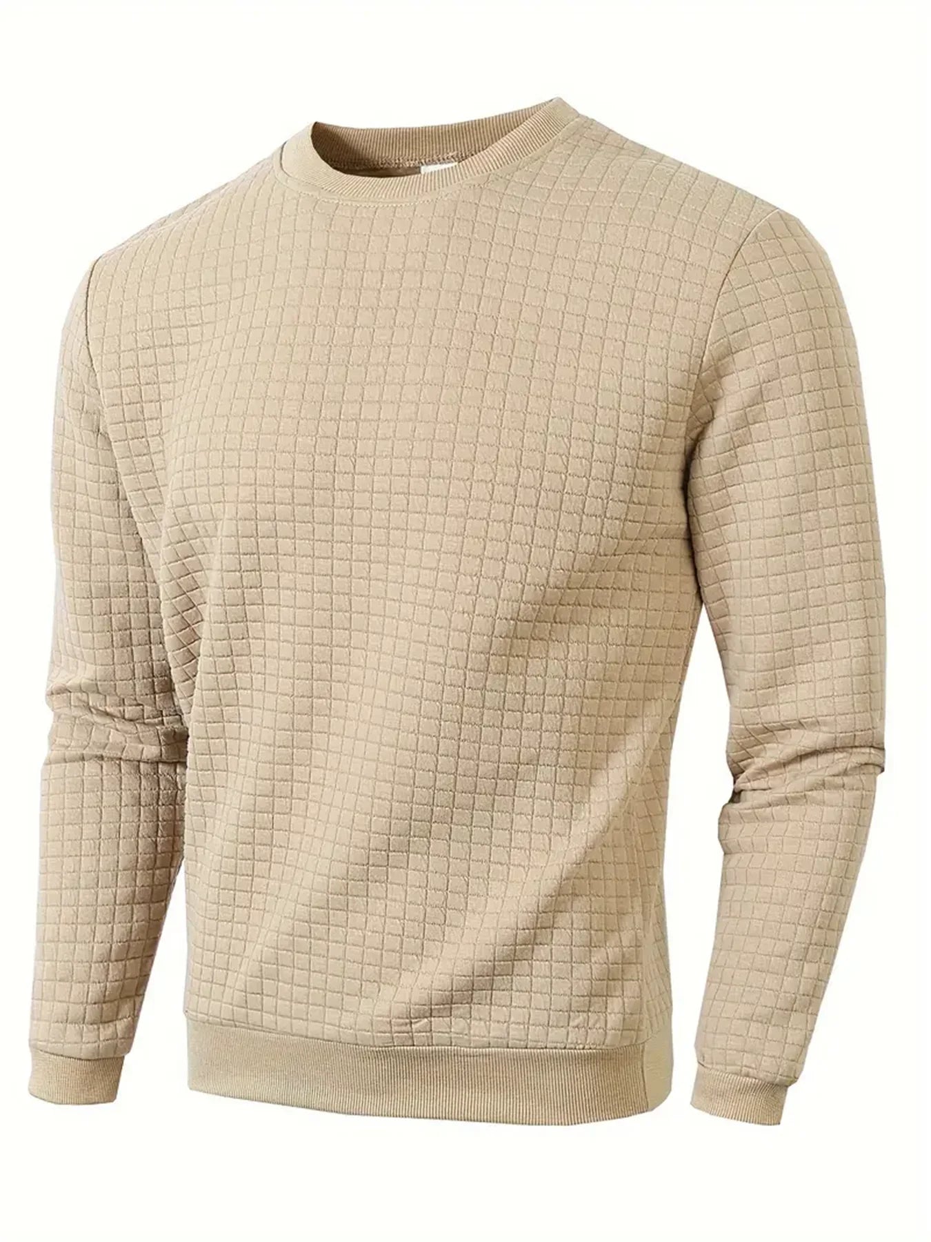 Jacquard Plaid Knit Pullover