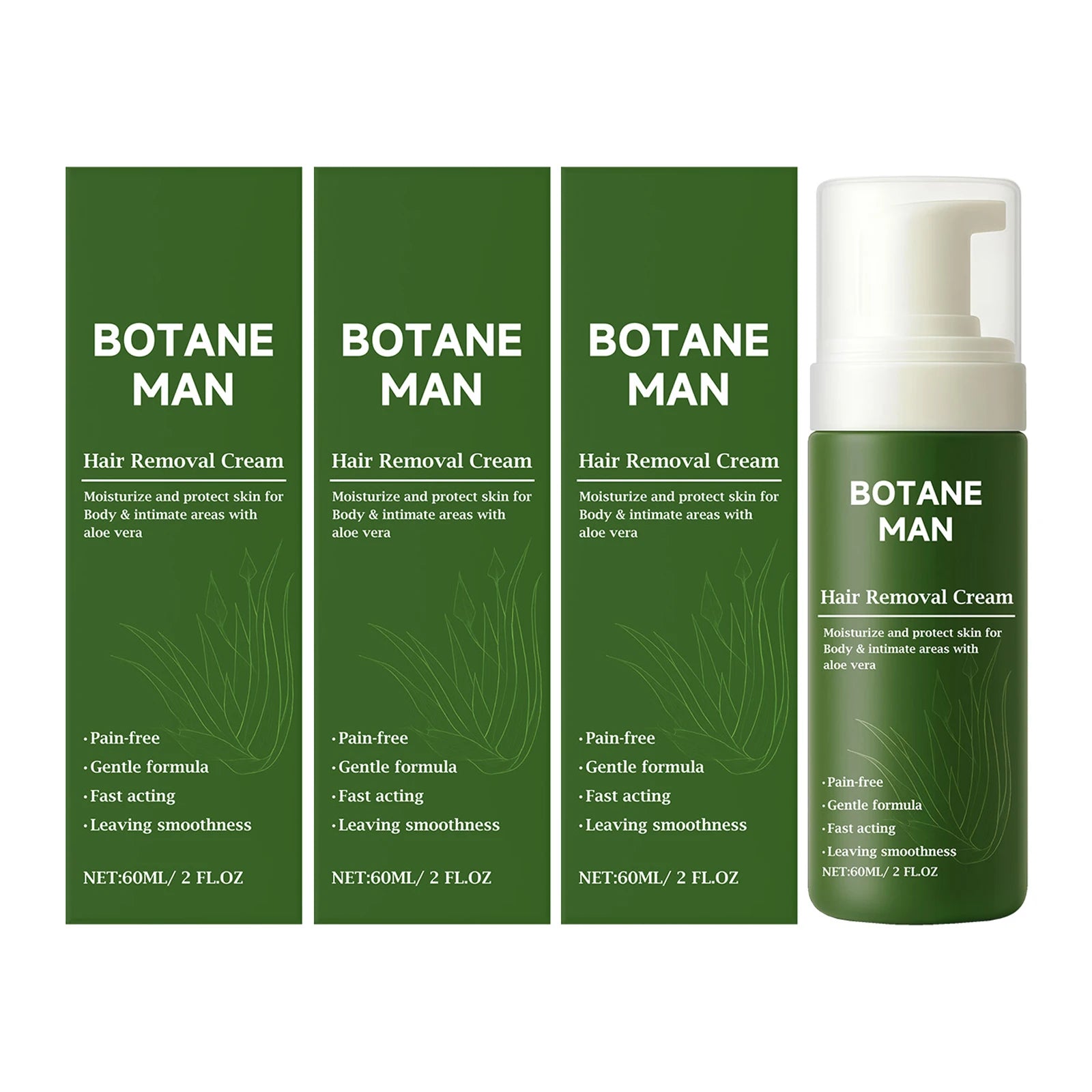 Man Hair Removal Cream Moisturizing Removing Hair & Smoothing Skin Pain-Free Long-Lasting Protection Gentle Hair Removal Mousse
