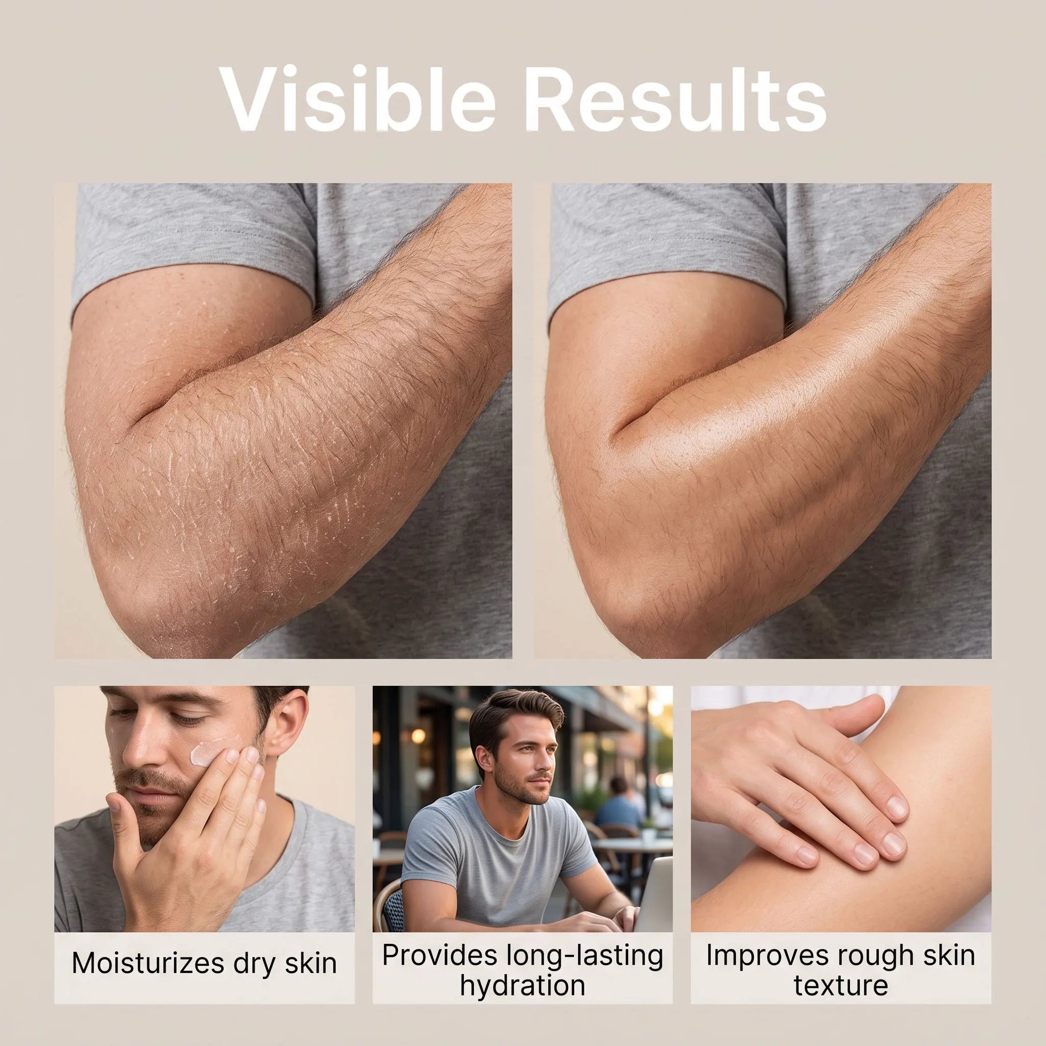 Men's body butter | Alcohol free, dye free formula, deeply locks in moisture, used for daily dry skin care