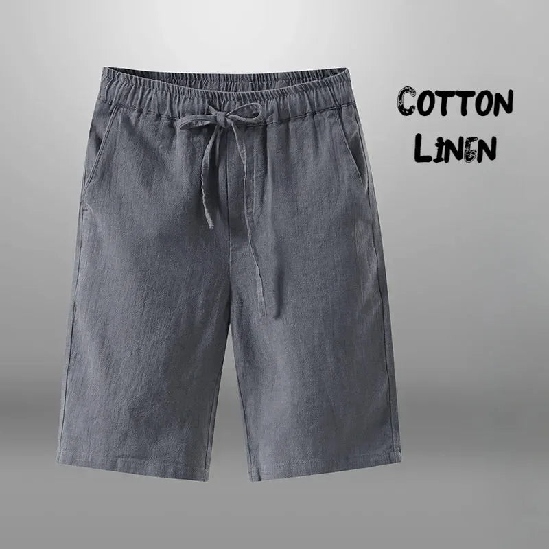 Cotton Linen Casual Beach Shorts